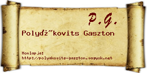 Polyákovits Gaszton névjegykártya